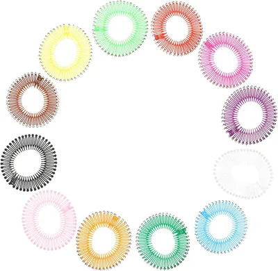 Produktbild von 12 dehnbare Kamm-Stirnbänder aus Stretchmaterial für Damen und verschiedene Haartypen