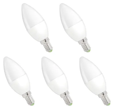 Produktbild von Spectrum E14 LED Kerzenlampe 4W 330lm 3000K Warmweiß 230V 5 Stück