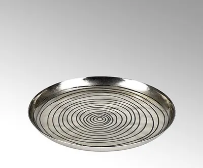 Immagine prodotto di Lambert Alnö piatto per candele rd smalto laccato color argento D18 40682