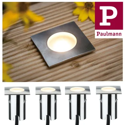 Produktbild von Paulmann 937.86, Recessed lighting spot, 4 Glühbirne(n), LED, 0,7 W, 2700 K, Edelstahl