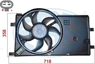 Produktbild von ERA 352141 Lüfter Motorkühlung Kühlerlüfter für FIAT QUBO (225) Wasserkühler Ø385mm