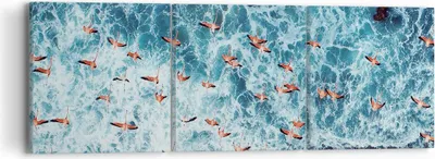 Produktbild von Bild auf Leinwand - Leinwandbild - 3 Teile - Flamingos Karibik Vögel - 90x30cm - Wand Bild - Wanddeko - Wandbilder - Leinwanddruck - Bilder - Wanddekoration - Leinwand bilder - Wandbild - CA90x30-5013