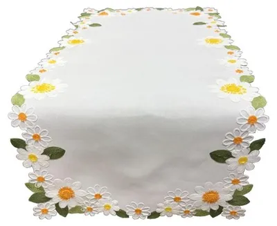 Obrázek produktu pro Ubrus, běhoun na stůl, vyšívaný, jaro, květiny 60x120 030