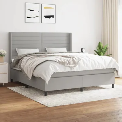 Produktbild von Maison Exclusive - Boxspringbett mit Matratze Hellgrau 180x200 cm Stoff