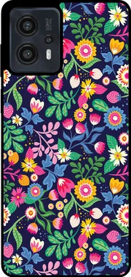 Produktbild von Smartphonica Handytasche Passend für Motorola Moto G13 / G23 / G53 mit Blumendruck - TPU Rückendeckung Fall Blumendesign