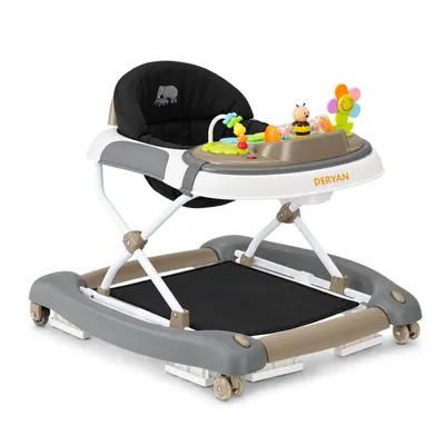 Produktbild von Deryan 4-in-1 Lauflernhilfe – Mit Spielset – Zusammenklappbar – Braun