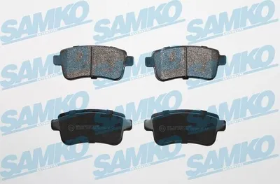 Produktbild von SAMKO Bremsbeläge Satz Hinten Bremsklötze für RENAULT MEGANE III Grandtour (KZ0/1) 5SP1484