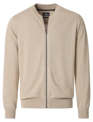 Produktbild von CASAMODA Herren Strickjacke Zipper Regular Baumwolle Beige 3XL