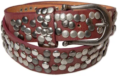 Produktbild von styleBREAKER Damen Nietengürtel 4 cm | Kunstleder mit bunten Nieten | Halbrunde Metallschnalle | Vintage Look für Jeans | Kürzbar
