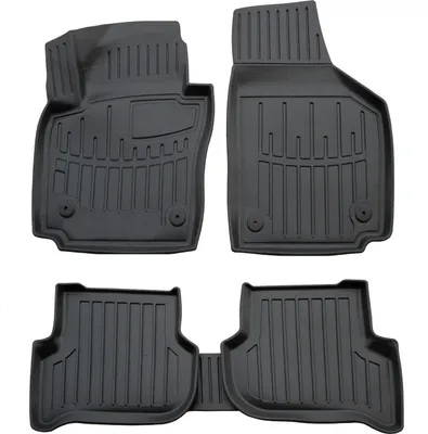 Image de 3D Tapis De Sol en Caoutchouc Premium Pour Seat Altea XL 2005-2015 5pcs, Bord Haut, Noir, Antidérapant, Toutes Saisons