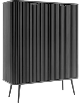 Produktbild von Kommode ZOVI 03 in Schwarz, 103 cm breit, 129 cm hoch, 39 cm tief
