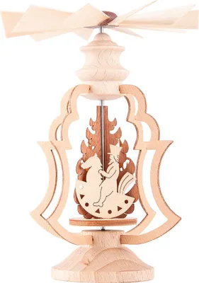 Produktbild von 1-stöckiges Wärmespiel Bergmann, Engel und Reiterlein (13,5cm) von Kreißl