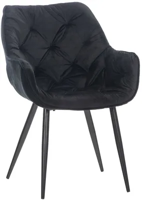 Produktbild von Stuhl HLO-CP88 Samt schwarz