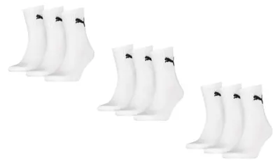 Obrázok produktu pre Puma športové ponožky, krátke, model Crew, balenie 9 kusov, farba: biela, veľkosť: 39-42
