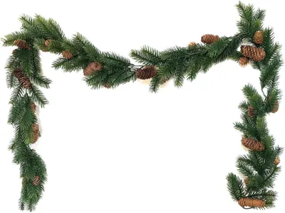 Produktbild von Tannengirlande mit Zapfen L 180 cm - Weihnachtsgirlande Weihnachtsdeko Dekogirlanden Weihnachten