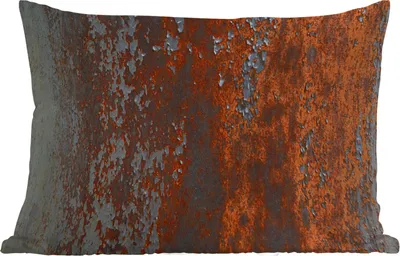 Produktbild von MuchoWow® Outdoor Kissen - Rost - Wand - Grau - 60x40 cm - Wetterfest - Lounge Kissen - Zierkissen - Kissen für Innenräume