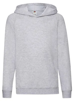 Immagine prodotto di Fruit of the Loom - Felpa con cappuccio per bambini LT1959 (128) (grigio melange)