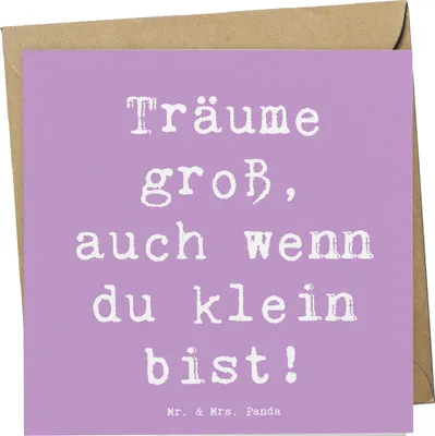 Produktbild von Mr. & Mrs. Panda Glückwunschkarte Spruch Alleine schlafen lernen - Lavendeltraum - Geschenk, anlasskarte, Zuversicht, inspirierende Botschaft, Grußkarte, Mut, Trost, Nähe
