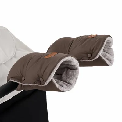 Productafbeelding van Petite&Mars Jasie kinderwagen-handwarmer met fleece, donkerbruin