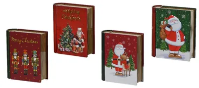 Image de Boîte à livres de rangement Decoris « Noël », 11,8 x 10 x 3,8 cm