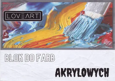 Zdjęcie produktu dla Blok do farb akrylowych Loveart 230g - format A3