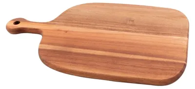 Image de Plateau de service en bois d'acacia avec poignée, dimensions 40 x 25 cm