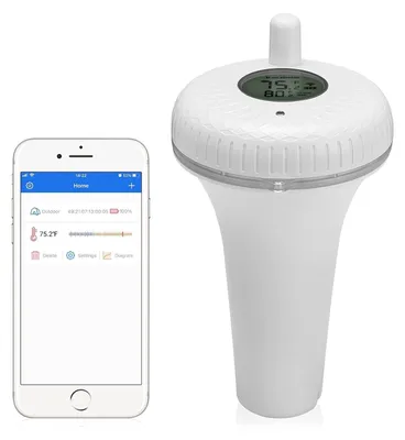 Produktbild von Schwimmbadthermometer Poolthermometer - Bluetooth - Schwimmend - IPX7 wasserdicht - -40 bis 70 °C