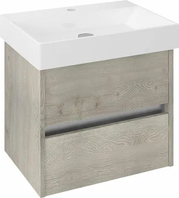 Image de NIRONA Armoire basse 57x51,5x43cm, chêne mocca