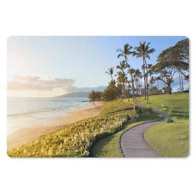 Produktbild von MuchoWow® Mauspad Mousepad Strand - Weg - Palmen 27x18 cm - Mousepads - Maus Mat - Pad - Mausunterlage - Büroartikel - Desk Matten
