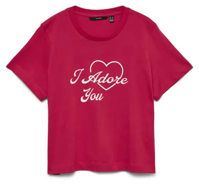 Produktbild von Vero Moda 10341351_2024_1241884_62, T-Shirt, Weiblich, Pink, L, 1 Stück(e), Wash with similar colors, Line dry in the shade