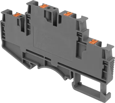 Produktbild von Reihenklemme 4mm2 4 Leiter Doppelstockklemme Etagenklemme Grau 5798