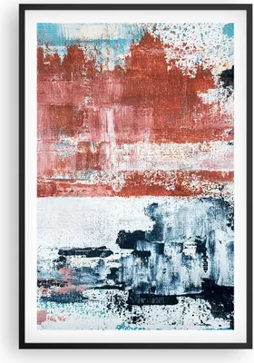 Produktbild von Gerahmtes Poster - Schwarzer Rahmen - Abstraktion Marine Rot - 61x91,5 cm - Wand Bild - Wanddeko - Wandbilder - Kunstposter - Wandposter - Bilderrahmen - Bilder - Kunstdruck - P2BPA61x91-4883