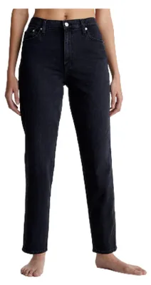 Immagine prodotto di Jeans da donna Calvin Klein, modello Mom Fit, colore nero (Denim Black), taglia 31W