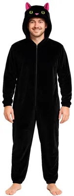 Produktbild von Katzenkostüm FOXXEO schwarz für Herren, Gr. M-4XL, Größe:XXL