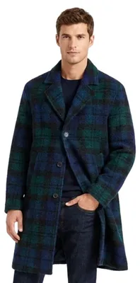 Image de Manteau en laine vert à simple boutonnage de la marque Zara pour homme, taille S/M