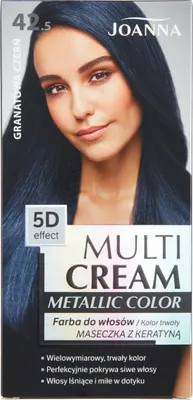 Zdjęcie produktu dla Farba Do Włosów Joanna Multi Cream Color Metallic Chłodny Metaliczny Odcień