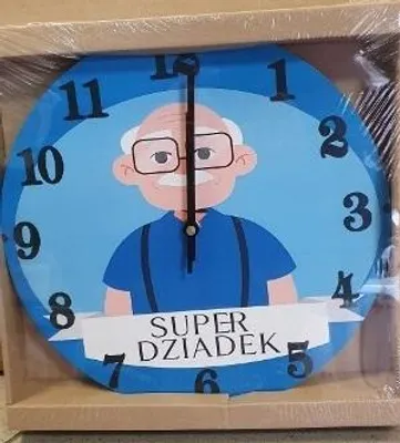 Zdjęcie produktu dla zegar ścienny  30cm  SUPER DZIADEK
