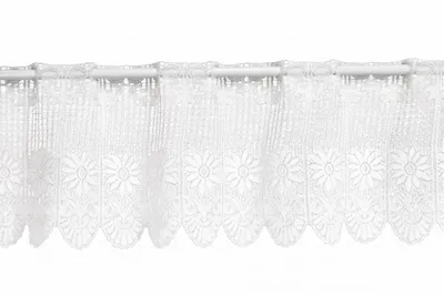 Produktbild von Scheibengardine Bistrogardine Meterware nach Maß Rustikal weiß Länge 30 cm