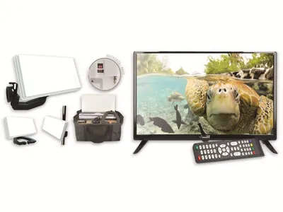 Produktbild von EASYFIND TV Camping Komplett-Set Traveller Kit 2, LED-TV 48 cm (19")