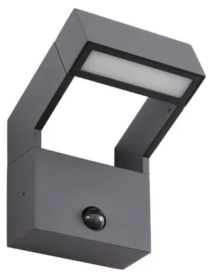 Produktbild von Arcchio LED-Außenwandlampe Kovato, Sensor, dunkelgrau, IP65