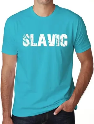 Produktbild von Herren Grafik T-Shirt Slawisch – Slavic – Öko-Verantwortlich Vintage Jahrgang Kurzarm Lustige Druck Geburtstag Geschenk Mann