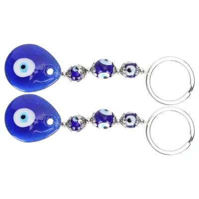 Obrázok produktu pre Šťastné oko prívesok na kľúče, modré oko prívesok na kľúče, oko prívesok na kľúče, modré oko amulet, turecké modré oko šperky, oko prívesok na kľúče, dovolenka darček