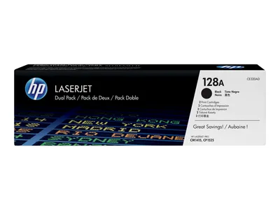 Image de HP 128A - Pack de 2 - Noir - Original - LaserJet - Cartouche de toner (CE320AD)