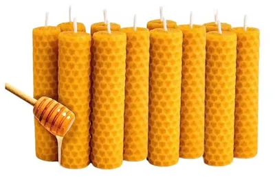 12 Bienenwachskerzen, 2 x 10 cm, für Advent & Weihnachten