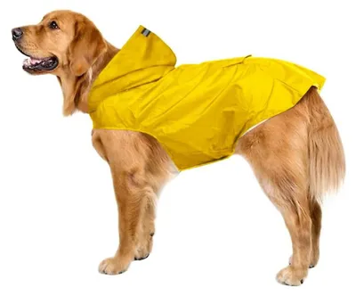 Imagen del producto de Chaqueta impermeable para perros - Poncho impermeable - Tiras reflectantes - Capucha - Material de alta calidad - Talla 3XL - Poncho para perros