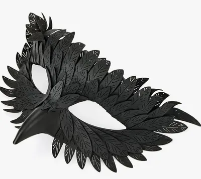 Halbgesichtsmaske mit Federdesign für Karneval und Maskenbälle
