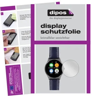 Produktbild von 2x Schutzfolie für Uhr 25.5 mm Durchmesser klar Displayschutzfolie Folie Display