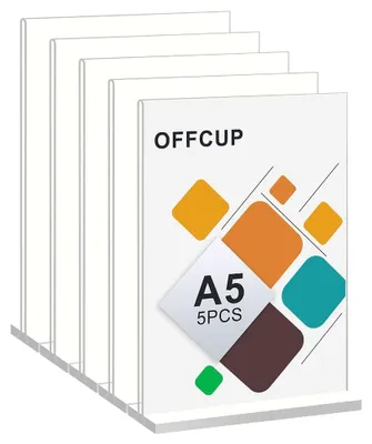 Image de Support de table acrylique - A5 - Transparent - Lot de 5 - Présentoir en T
