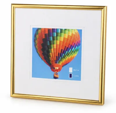 Produktbild von Bilderrahmen mit Klarglas quadratisch fotorahmen Kunststoff Posterrahmen Vintage Collage Picture Frame New Lifestyle - Farbe: Gold | Format: 20x20