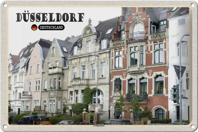 Produktbild von Blechschild Städte Düsseldorf Oberkassel Pempelfort 30x20cm